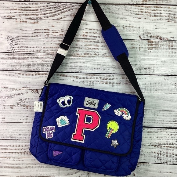 JUSTICE GIRLS KIDS P LETTER SCHOOL BACKPACK BAG NWT‎ - Picture 5 of 11